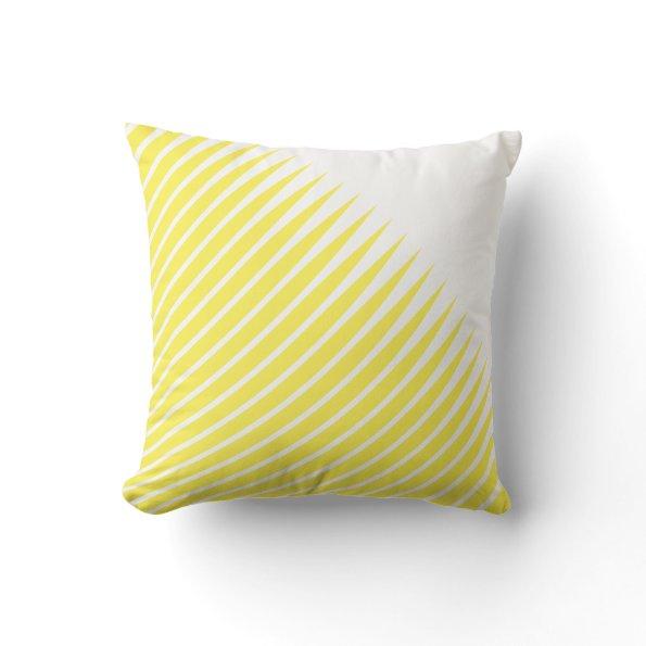 Yellow Spikes Leaf Patterns Abstract Custom Colors Throw Pillow