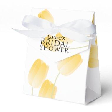 Yellow Spring Tulips Floral Bridal Shower Favor Boxes