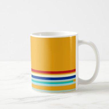 Yellow Striped >Colorful Coffee Mug