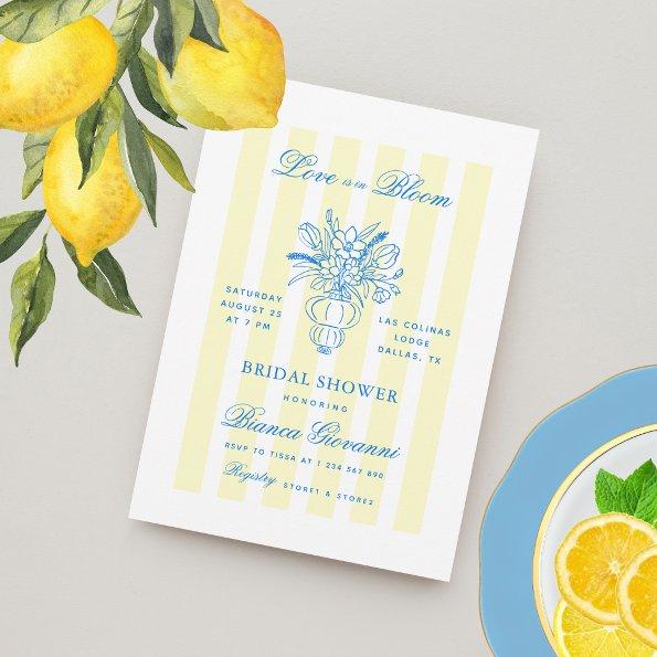 Yellow Stripes Hand Drawn Italian