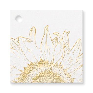 Yellow Sunflower Graphic Favor Tags