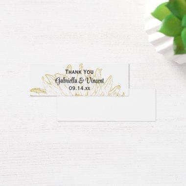 Yellow Sunflower Graphic Wedding Favor Tags