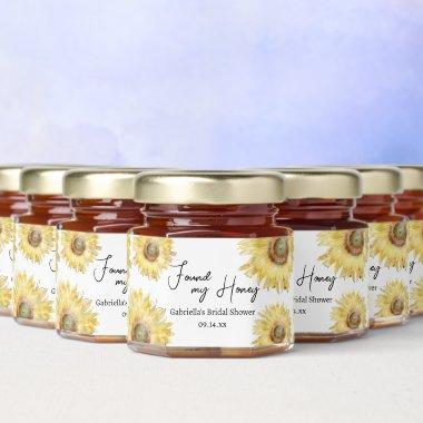 Yellow Sunflowers Found my Honey  Honey Jar Favors