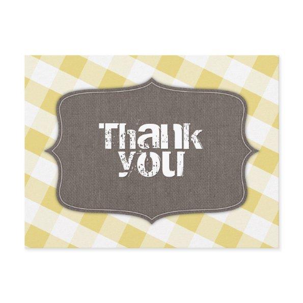 Yellow & White Gingham Canvas Thank You Post