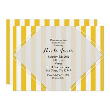 Yellow & White Stripes Modern Striped