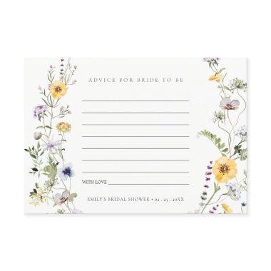 Yellow Wildflower Advice For Bride  Enclosure