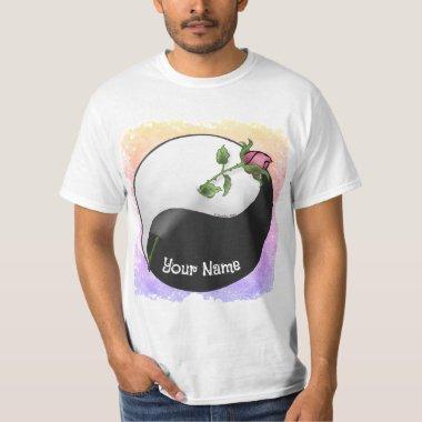 yin yang Rose custom name T-Shirt