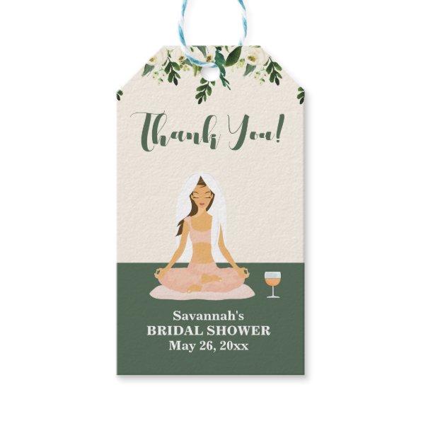 Yoga Bride Mimosa Bridal Shower Thank You Gift Tags