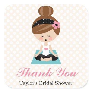 Yoga Themed Bridal Shower Thank You Favor Stickers