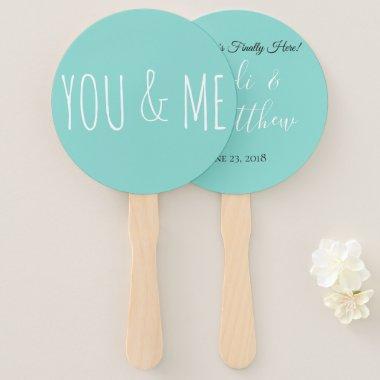 You And Me Wedding Suite Shower Reception Party Hand Fan