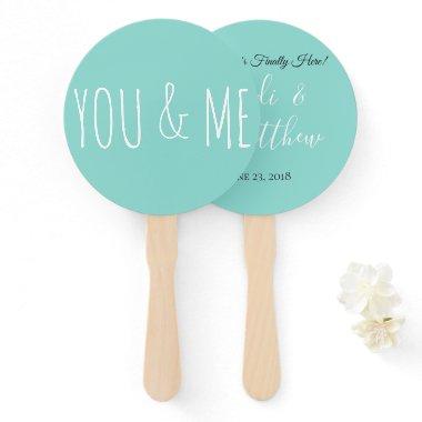 You And Me Wedding Suite Shower Reception Party Hand Fan