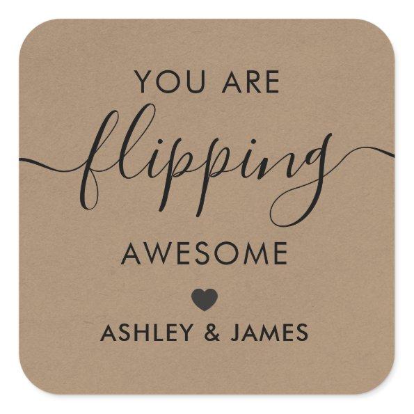 You are Flipping Awesome Sticker Gift Tag, Kraft