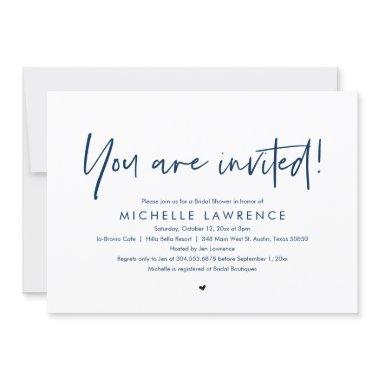 You are invited, Modern Casual Bridal Shower Invit Invitations