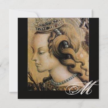 YOUNG PRINCESS SWEET 16 PARTY Monogram Gold Invitations