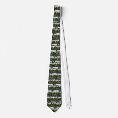 Young White Sheep on the Farm Neck Tie