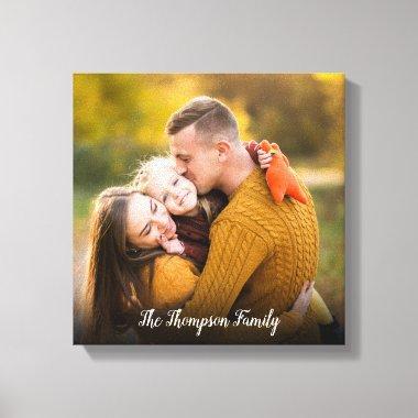Your Favourite Family Photo Script Name Canvas Print