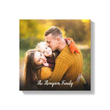 Your Favourite Family Photo Script Name Canvas Print