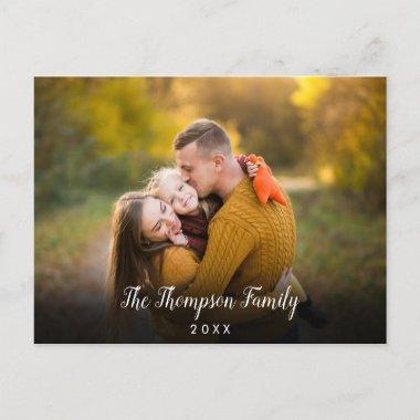 Your Favourite Family Photo Script Name Holiday PostInvitations