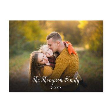 Your Favourite Family Photo Script Name Holiday PostInvitations