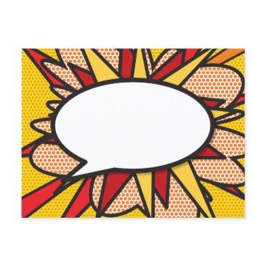 Your Message Speech Bubble Fun Retro Comic Book Announcement Post