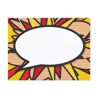 Your Message Speech Bubble Fun Retro Comic Book Announcement Post