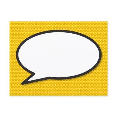 Your Message Speech Bubble Fun Retro Comic Book Announcement Post