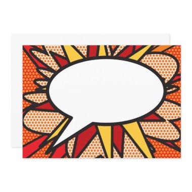 Your Message Speech Bubble Fun Retro Comic Book