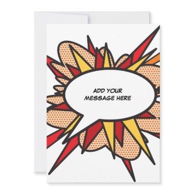 Your Message Speech Bubble Fun Retro Comic Book