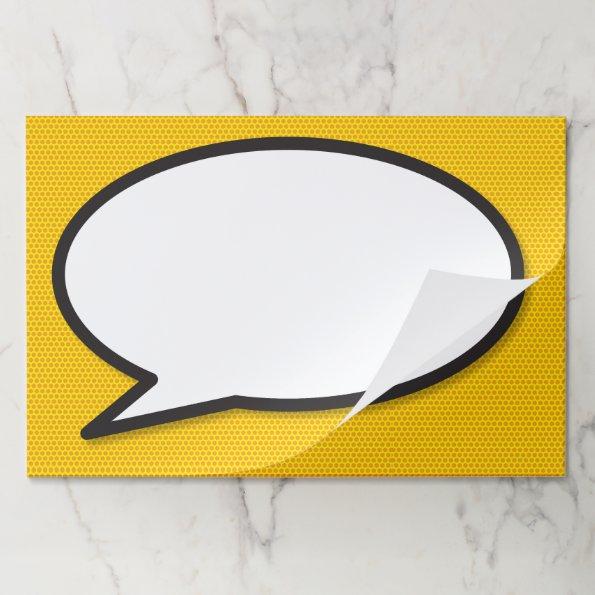 Your Message Speech Bubble Fun Retro Comic Book Paper Pad