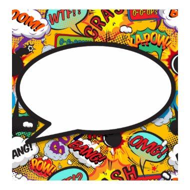 Your Message Speech Bubble Fun Retro Comic Book Poster