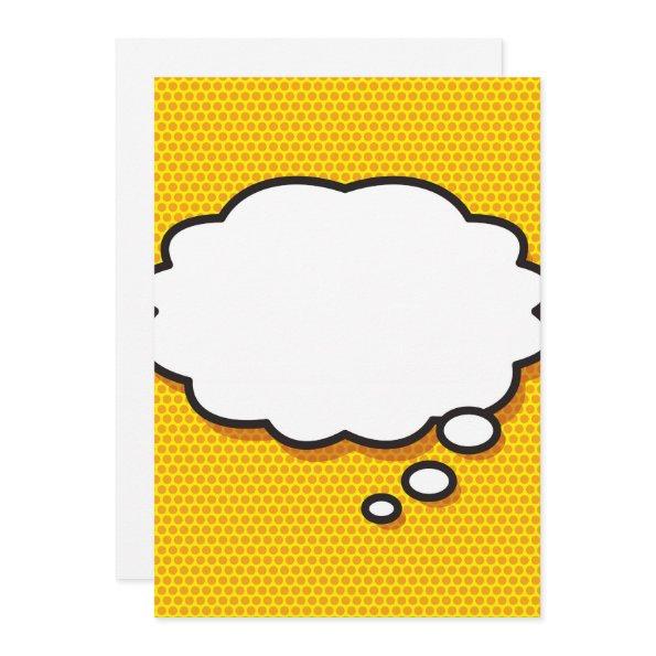 Your Message Thought Bubble Fun Retro Comic Book