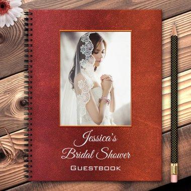 Your Photo Bridal Shower Guestbook Spiral Notebook