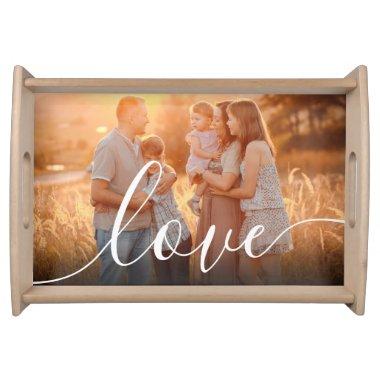 Your Photo Love Script Serving Tray