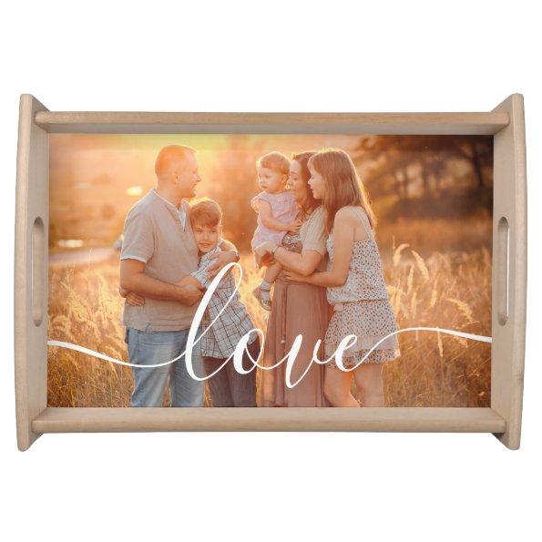 Your Photo Love Script Serving Tray