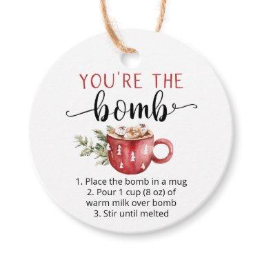 You're the bomb hot cocoa chocolate tags