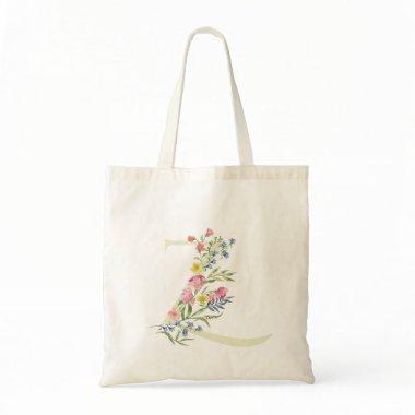 Z monogram wedding floral summer  Tote Bag