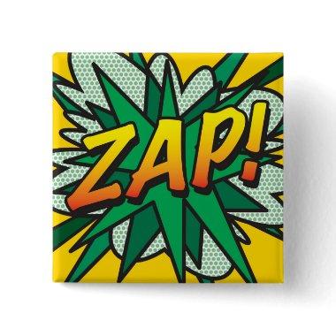 ZAP Fun Retro Comic Book Pop Art Pinback Button