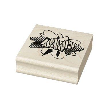 ZAP Fun Retro Comic Book Pop Art Rubber Stamp