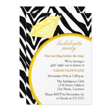 Zebra Print and Gold Ring Bachelorette Party