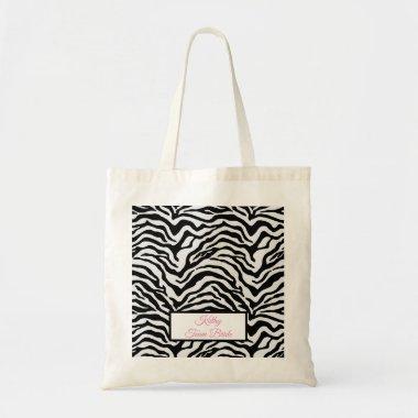 Zebra print tote bag