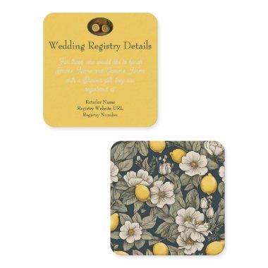 Zest Wishes Lemon wedding Registry Enclosure Invitations