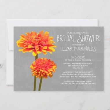 Zinnia Bridal Shower Invitations