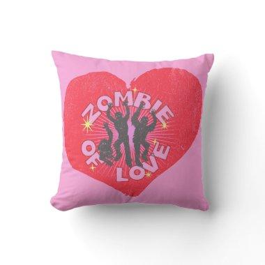 Zombie of Love Retro Punk Grunge Rocker Valentines Throw Pillow