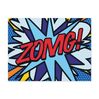 ZOMG Fun Retro Comic Book Pop Art Post
