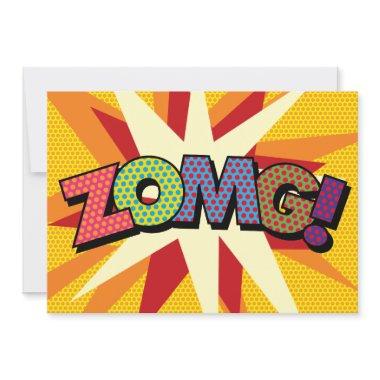 ZOMG Your Message Speech Bubble Fun Retro Announcement